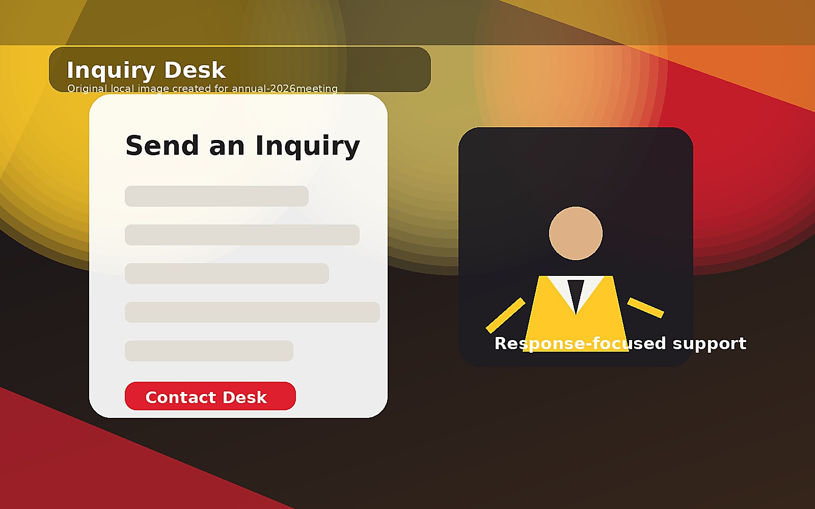 Contact inquiry desk for event space support